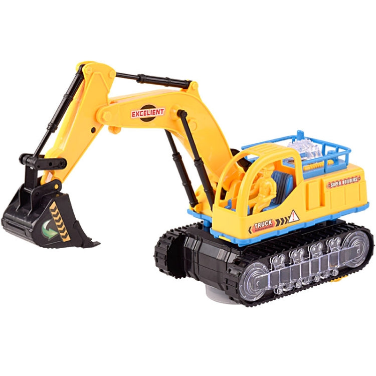 Children Light And Music Simulation Electric Excavator Car Toy, Style:, Police Car, Engineering Vehicle, Engineering Excavator, Engineering Bulldozer, Four-wheel Excavator