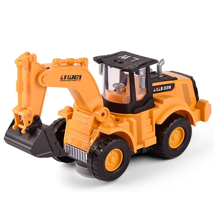 Children Light And Music Simulation Electric Excavator Car Toy, Style:, Police Car, Engineering Vehicle, Engineering Excavator, Engineering Bulldozer, Four-wheel Excavator