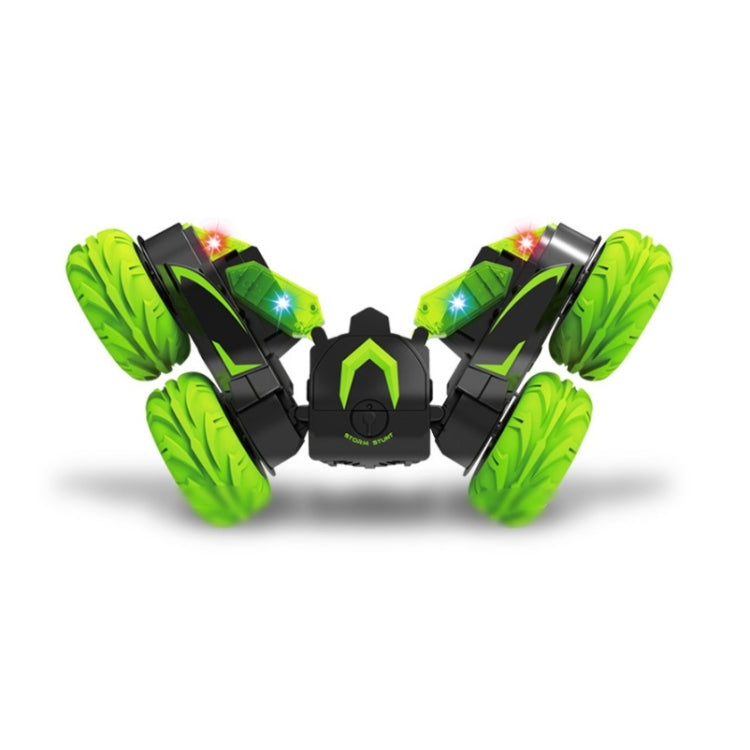 Double-Sided 360-Degree Lighting Stunt Car Climbing And Rolling Remote Control Off-Road Vehicle, Black Orange, Black Green