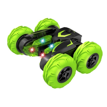 Double-Sided 360-Degree Lighting Stunt Car Climbing And Rolling Remote Control Off-Road Vehicle, Black Orange, Black Green