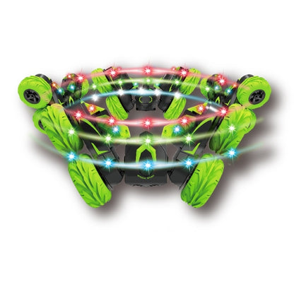 Double-Sided 360-Degree Lighting Stunt Car Climbing And Rolling Remote Control Off-Road Vehicle, Black Orange, Black Green