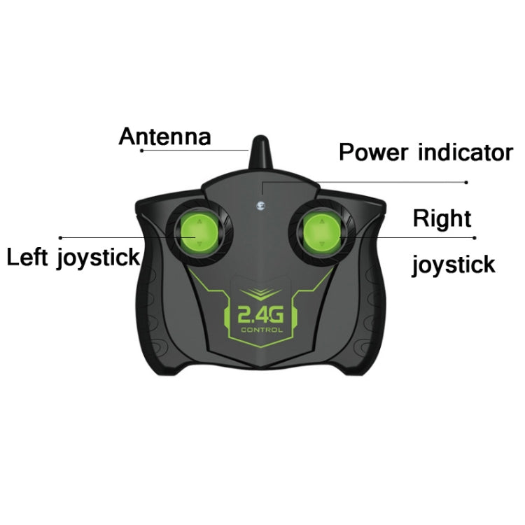 Double-Sided 360-Degree Lighting Stunt Car Climbing And Rolling Remote Control Off-Road Vehicle, Black Orange, Black Green
