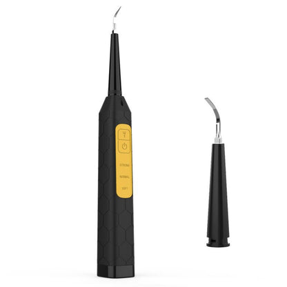 JYQ-023 Oral Tooth Cleaning and Care Tool Household Electric Dental Instrument for Removing Yellow Teeth and Tobacco Stains, Black, Black + Tooth Surface Cleaning Head