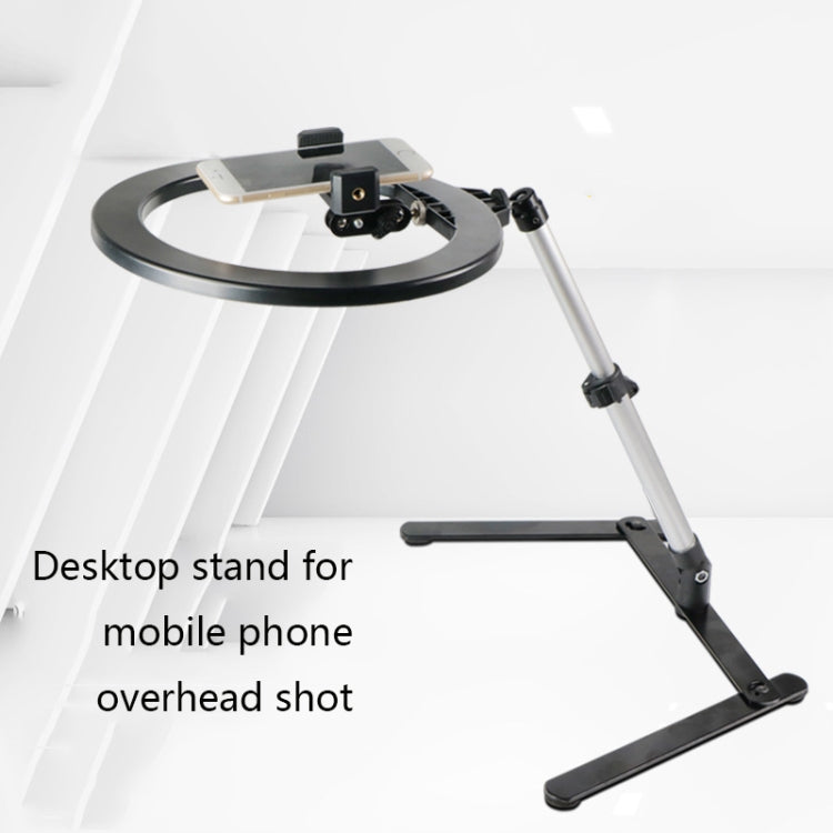 FP-10 Desktop Multi-Function Photography Support Phone Live Stand LED Fill Light, Specification:, Desktop Bracket + Phone Clip, Desktop Bracket + Clip + Ring Lamp