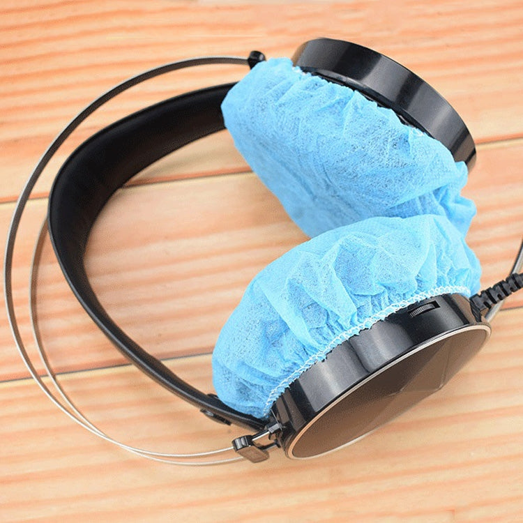 50 Pairs Earphone Disposable Dust Cover Game Headset Non-Woven Protective Cover, 50 Pairs of Independent (Black), 50 Pairs of Independent (Blue)