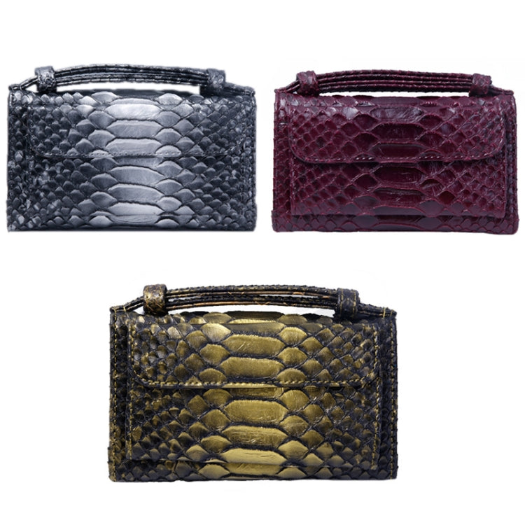Ladies Snake Texture Print Clutch Bag Long Crossbody Bag With Chain, 10# Blue, 6# Two-color Purple, 9# Two-color Gray, 11# Copper Color, 13# Two-color Green, 18# Nude Pink, 3# Silver Gray, 14# Purple, 4# Dark Gold