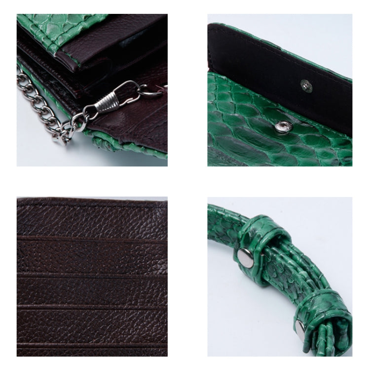 Ladies Snake Texture Print Clutch Bag Long Crossbody Bag With Chain, 10# Blue, 6# Two-color Purple, 9# Two-color Gray, 11# Copper Color, 13# Two-color Green, 18# Nude Pink, 3# Silver Gray, 14# Purple, 4# Dark Gold