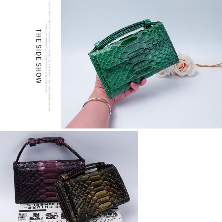 Ladies Snake Texture Print Clutch Bag Long Crossbody Bag With Chain, 10# Blue, 6# Two-color Purple, 9# Two-color Gray, 11# Copper Color, 13# Two-color Green, 18# Nude Pink, 3# Silver Gray, 14# Purple, 4# Dark Gold