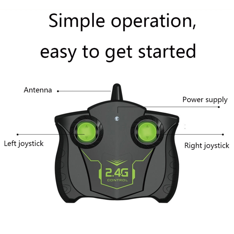 SY029 Children Sidewalk Dump Truck Double-Sided Flip Drift Remote Control Toy Stunt Car, Black Green, Black Orange