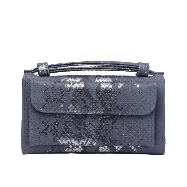 Ladies Snake Sequins Print Wrist Bag Multifunctional Chain One-Shoulder Diagonal Wallet, Silver, Orange, Pink, Black, Gray, Gold, Nude Pink, Khaki, Rice White