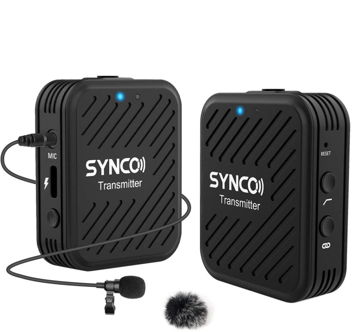 SYNCO Engragal  Wireless Microphone System 2.4GHz Interview Lavalier Lapel Mic Receiver Kit For Phones DSLR Tablet Camcorder,Configuration, G1 (A1), G1 (A2)