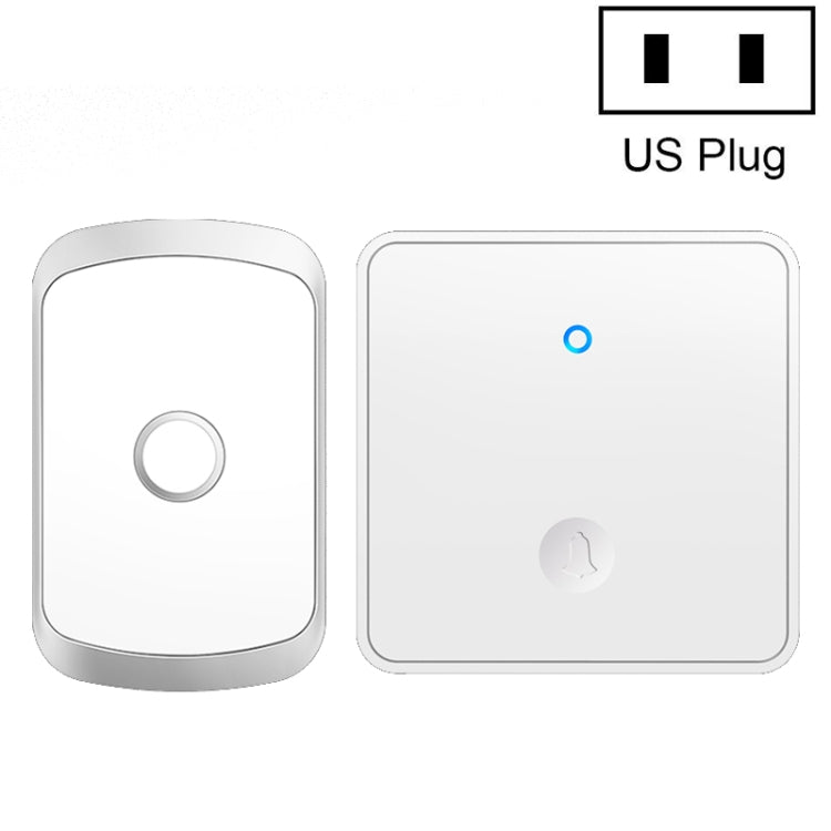 CACAZI FA50 1 For 1 Push-button Self-generating Wireless Doorbell, US Plug, EU Plug, UK Plug, AU Plug