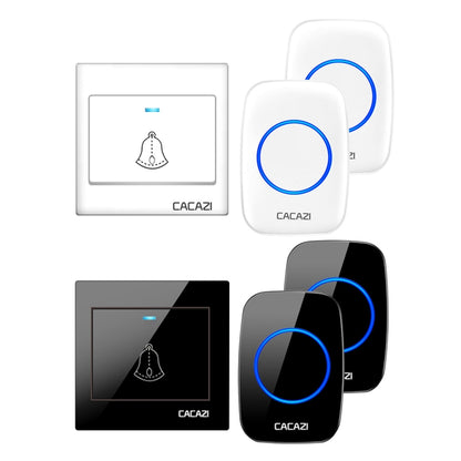 CACAZI H10 1 For 2 Home Wireless Music Doorbell without Battery, US Plug, EU Plug, UK Plug