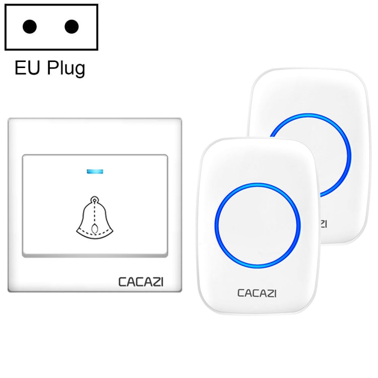 CACAZI H10 1 For 2 Home Wireless Music Doorbell without Battery, US Plug, EU Plug, UK Plug