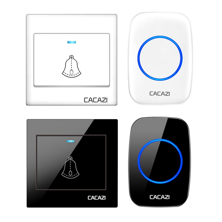 CACAZI H10 1 For 1 Wireless Smart Doorbell without Battery, US Plug, EU Plug, UK Plug