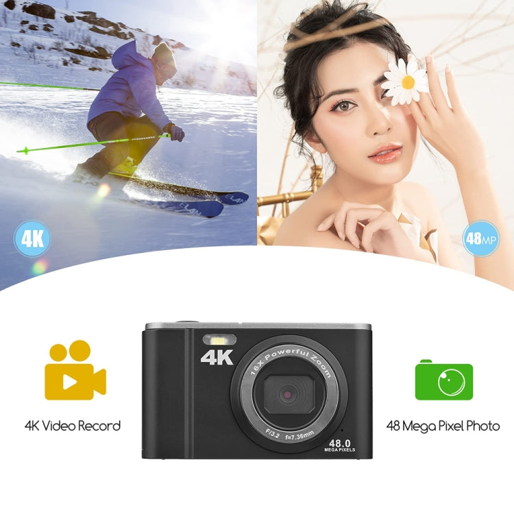 DC303A 2.8-Inch 4K 16X Zoom HD Digital Camera Mini Children Photography Camera, US Plug, EU Plug, UK Plug, AU Plug