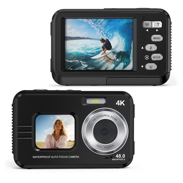 WDC901 3.5m Waterproof 48MP HD Dual Screen Outdoor Sports Digital Camera, US Plug, UK Plug, EU Plug, AU Plug