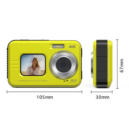 WDC901 3.5m Waterproof 48MP HD Dual Screen Outdoor Sports Digital Camera, US Plug, UK Plug, EU Plug, AU Plug