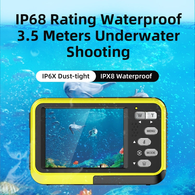 WDC901 3.5m Waterproof 48MP HD Dual Screen Outdoor Sports Digital Camera, US Plug, UK Plug, EU Plug, AU Plug