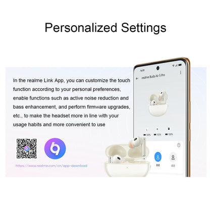 Realme Buds Air5 Pro 3D Spatial Sound Active Noise Reduction Wireless Bluetooth Earphones