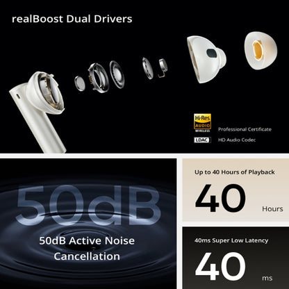 Realme Buds Air5 Pro 3D Spatial Sound Active Noise Reduction Wireless Bluetooth Earphones