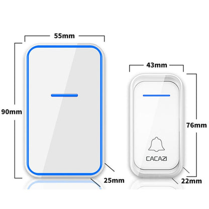 CACAZI Home Smart Digital Wireless Doorbell Remote Electronic Doorbell Elderly Pager, US Plug, EU Plug, AU Plug, UK Plug