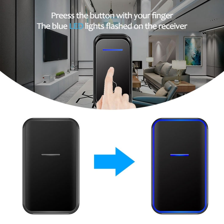 CACAZI Home Smart Digital Wireless Doorbell Remote Electronic Doorbell Elderly Pager, US Plug, EU Plug, AU Plug, UK Plug