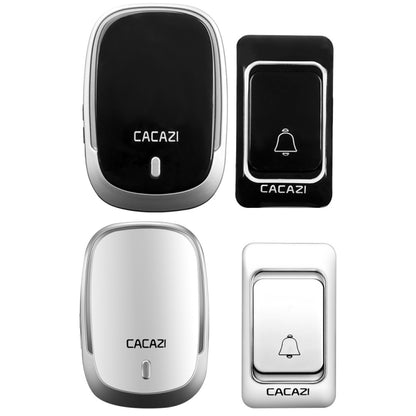 CACAZI Smart Waterproof Music Wireless Doorbell Multifunctional Pager, US Plug, EU Plug, UK Plug