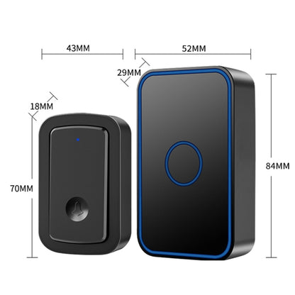 CACAZI A19 1 For 1 Wireless Music Doorbell without Battery, 1 For 1 US(White), 1 For 1 US(Black), 1 For 1 EUWhite), 1 For 1 EU(Black), 1 For 1 UK(White), 1 For 1 UK(Black)