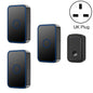 CACAZI  A19 One Button Three Receivers Wireless Music Doorbell without Battery, 1 For 3 US, 1 For 3 EU, 1 For 3 UK