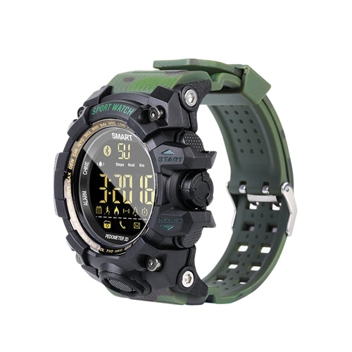 Waterproof Sports Smart Watch EX16S Camouflage Outdoor Bluetooth Remote Pedemeter Long Standby, Camouflage Green, Camouflage Yellow, Green, Black