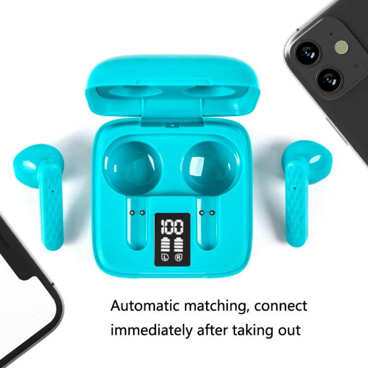 Pro 9 TWS Touch Control Bluetooth 5.0 Wireless In-Ear Earphone with LED Display, Black, White, Pink, Green