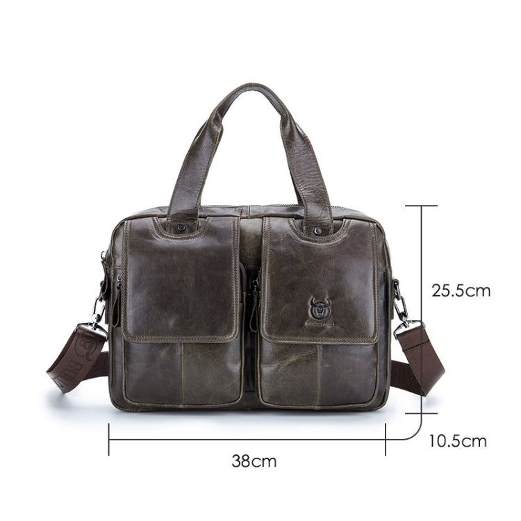 BUFF CAPTAIN 042 Men Leather Multi-Function Shoulder Messenger Bag First-Layer Cowhide Portable Briefcase