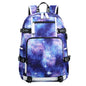 6101-4 Thermal Transfer Casual Backpack Simple Student Schoolbag, Printed Red, Printed Blue, Printed Yellow, Printed Gray, Star Blue, Star Purple, Triangular Blue, Triangle Yellow, Yellow Leather