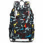 6101-4 Thermal Transfer Casual Backpack Simple Student Schoolbag, Printed Red, Printed Blue, Printed Yellow, Printed Gray, Star Blue, Star Purple, Triangular Blue, Triangle Yellow, Yellow Leather