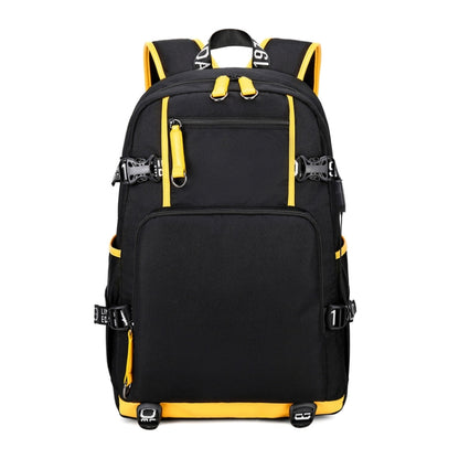 6101-4 Thermal Transfer Casual Backpack Simple Student Schoolbag, Printed Red, Printed Blue, Printed Yellow, Printed Gray, Star Blue, Star Purple, Triangular Blue, Triangle Yellow, Yellow Leather