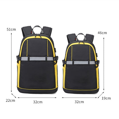 2101 Student Backpack Fashion Casual Backpack, Large Yellow, Large Black, Small Yellow, Small Black