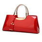 ZJL-986 Sequined Glue Shoulder Bag Patent Leather Ladies Handbag, White, Red, Red Wine, Blue, Black, Rose Red, Pink