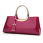 ZJL-986 Sequined Glue Shoulder Bag Patent Leather Ladies Handbag, White, Red, Red Wine, Blue, Black, Rose Red, Pink