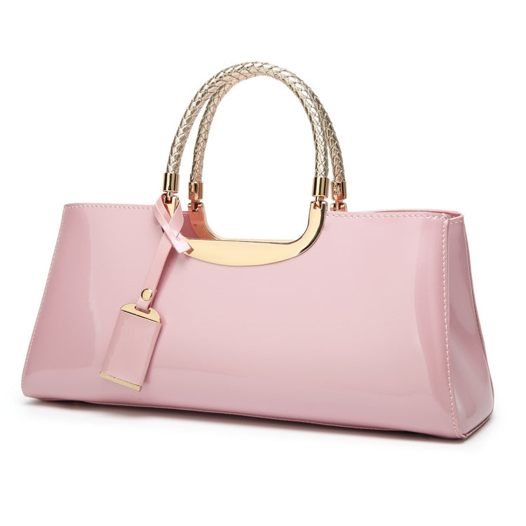 ZJL-986 Sequined Glue Shoulder Bag Patent Leather Ladies Handbag, White, Red, Red Wine, Blue, Black, Rose Red, Pink