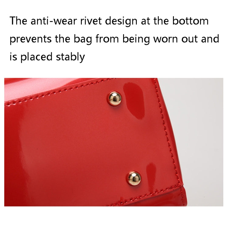 ZJL-986 Sequined Glue Shoulder Bag Patent Leather Ladies Handbag, White, Red, Red Wine, Blue, Black, Rose Red, Pink