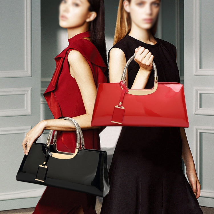 ZJL-986 Sequined Glue Shoulder Bag Patent Leather Ladies Handbag, White, Red, Red Wine, Blue, Black, Rose Red, Pink