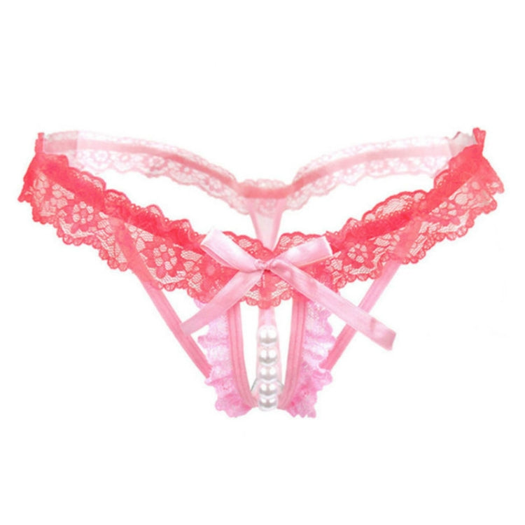 Lady Pierced Sexy Panties Temptation Lace Translucent T Underwear, One Size