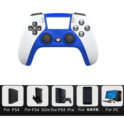 Bluetooth Wireless Six-Axis Programmable Dual-Vibration Gamepad For PS4, Red, Gold, Blue