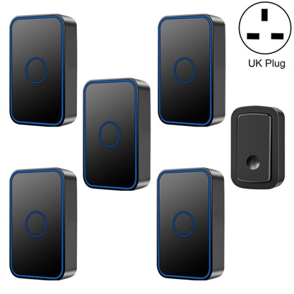 CACAZI A19 1 For 5 Wireless Music Doorbell without Battery, 1 For 5 US, 1 For 5 EU, 1 For 5 UK