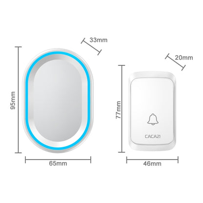 CACAZI A80 1 For 1 Wireless Music Doorbell without Battery, US Plug, EU Plug, UK Plug