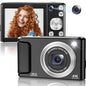 DC308 2.8-Inch 4K HD Front And Rear Dual-Camera 16X Zoom Digital Camera, US Plug, EU Plug, UK Plug, AU Plug