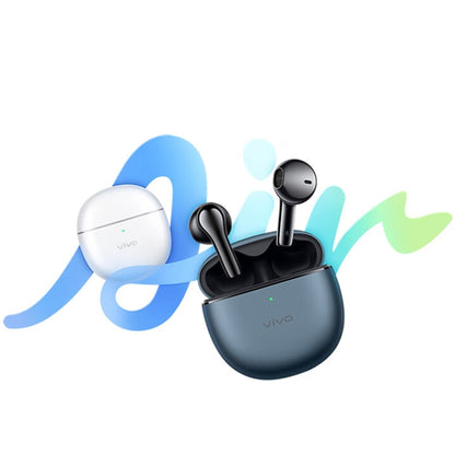 vivo TWS Air Half In-Ear Wireless Dual Microphone AI Call Noise Reduction Bluetooth Earphones, vivo TWS Air (White), vivo TWS Air (Blue)