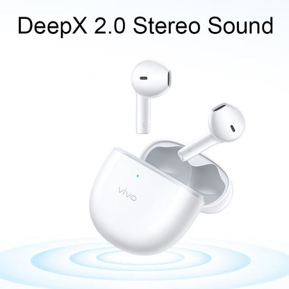 vivo TWS Air Half In-Ear Wireless Dual Microphone AI Call Noise Reduction Bluetooth Earphones, vivo TWS Air (White), vivo TWS Air (Blue)