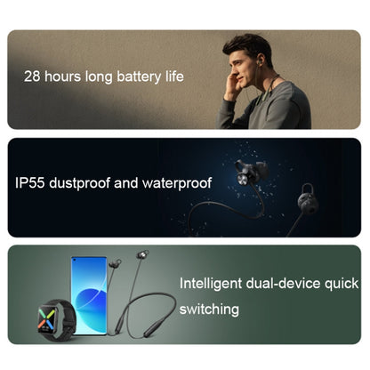 OPPO Enco M32 Neck-mounted Sports Wireless Game Music Bluetooth Earphones, OPPO Enco M32 (Black), OPPO Enco M32 (Green)